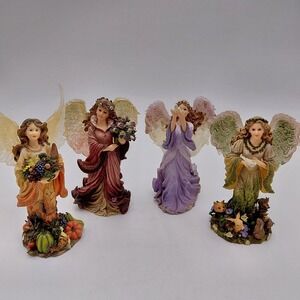 Charming Angels Boyd Collection Lot 4 Angels Figures Whimsical Heavenly Floral